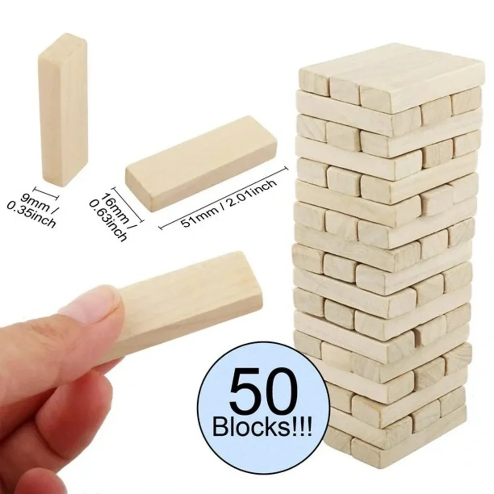 Wooden Rectangle Blocks(100 pieces) - Picture 1 of 4